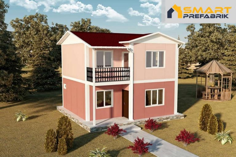 80 M2 Çift Katlı Prefabrik Ev Smart Çelik Ev ve Çelik Villa